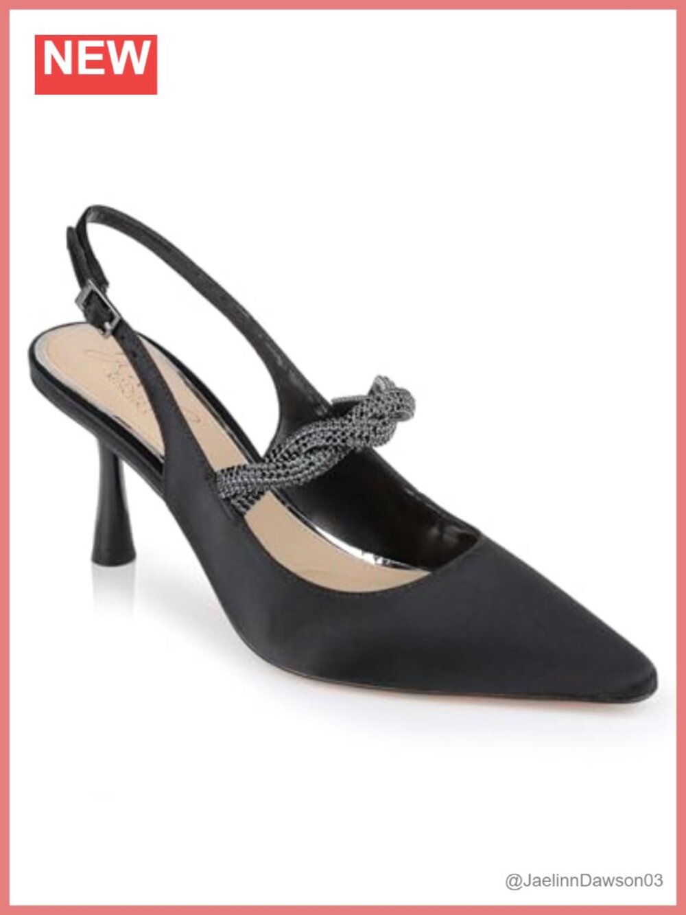 Braided Slingback Pumps Stiletto Heels Pointed Toe Formal Evening